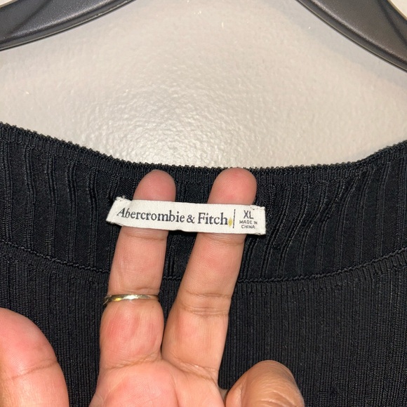 Abercrombie & Fitch Bodysuit -black ribbed long sleeve round neck - Picture 3 of 9